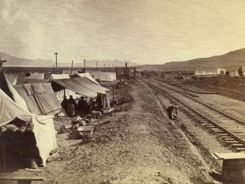 Chinese railroad worker camp