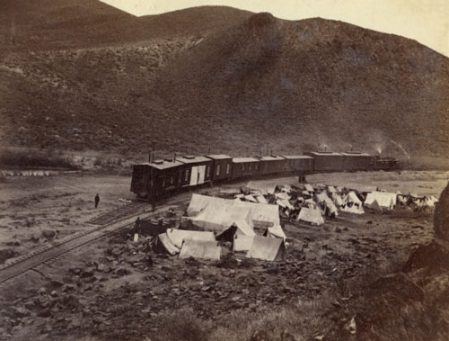Chinese railroad worker camp near Humboldt Wells