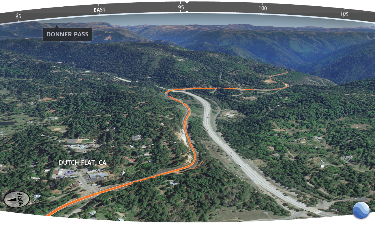 Map of Dutch Flat and Donner Lake Wagon Road