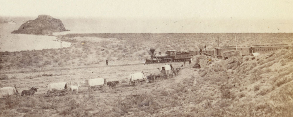 Golden Spike monument at Promontory Summit