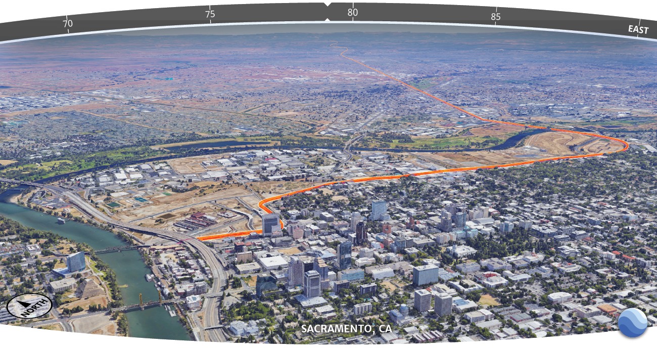 Map of the Sacramento groundbreaking site