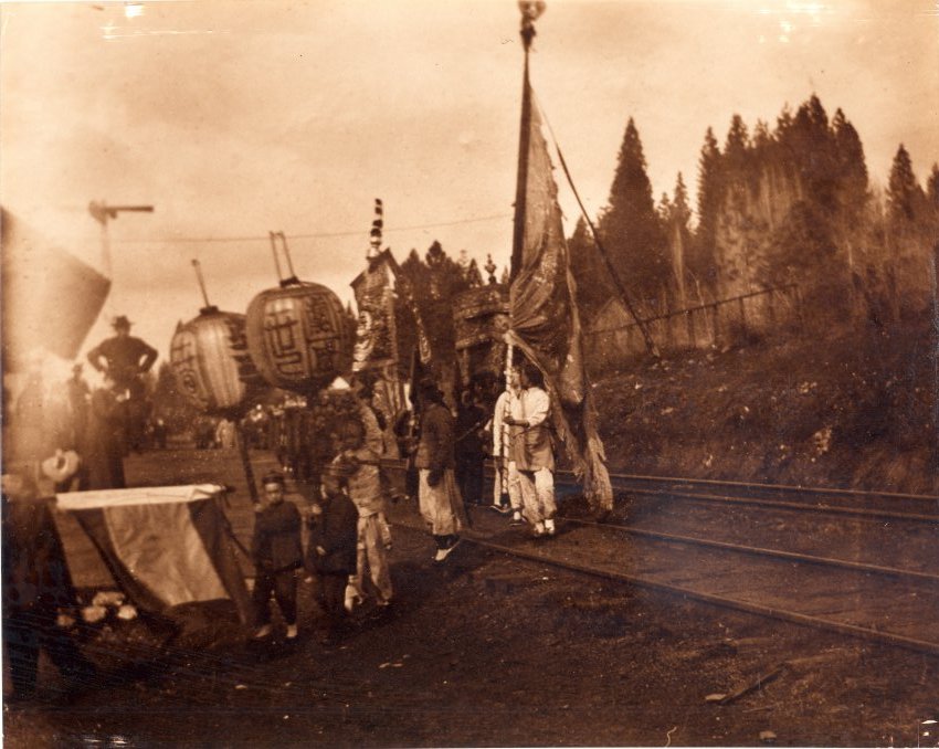 Chinese celebration at Dutch Flat Railroad Station area