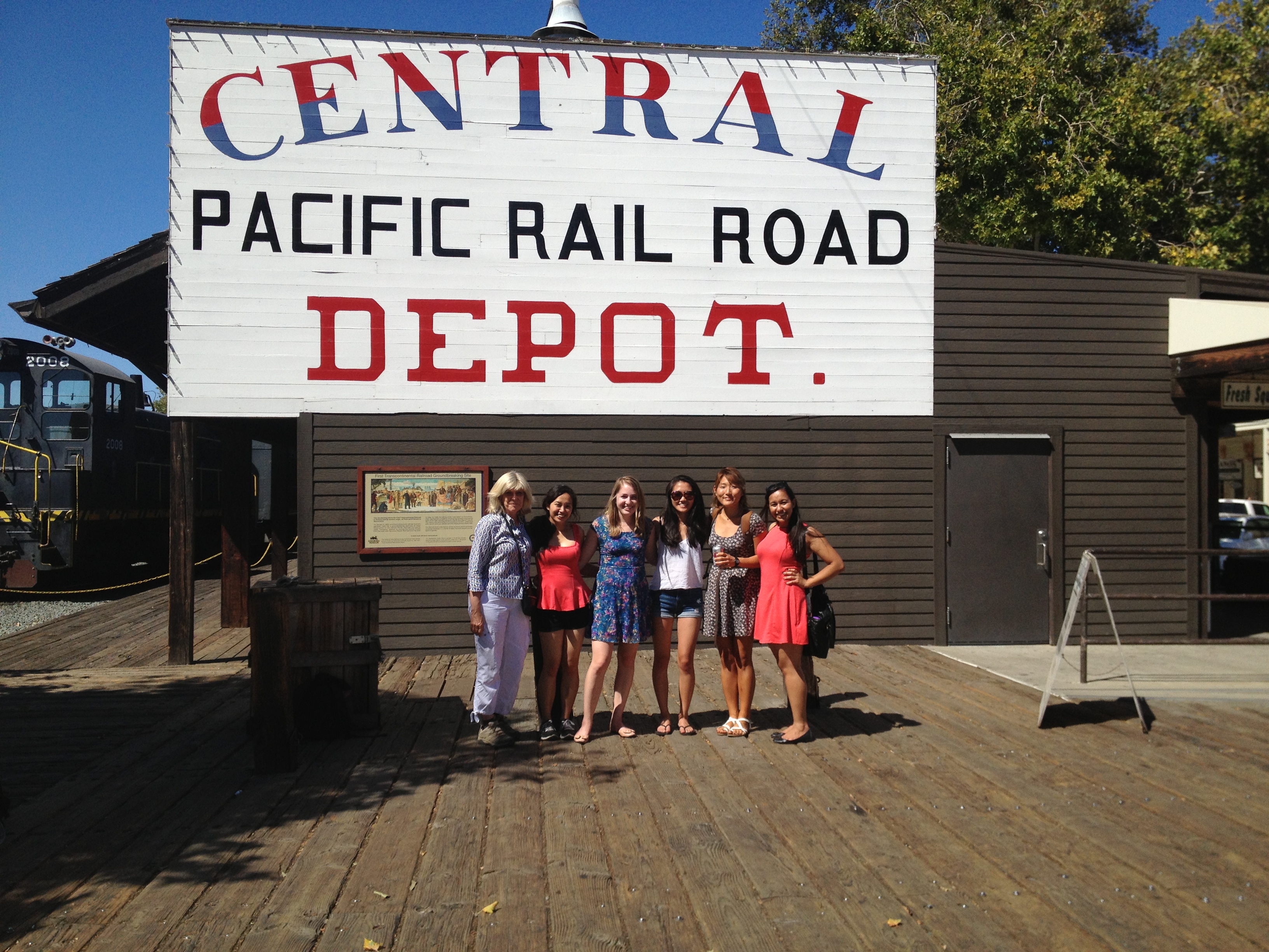 Students visiting the California State Railroad Museum
