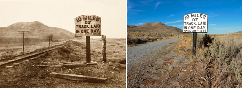 10 miles sign