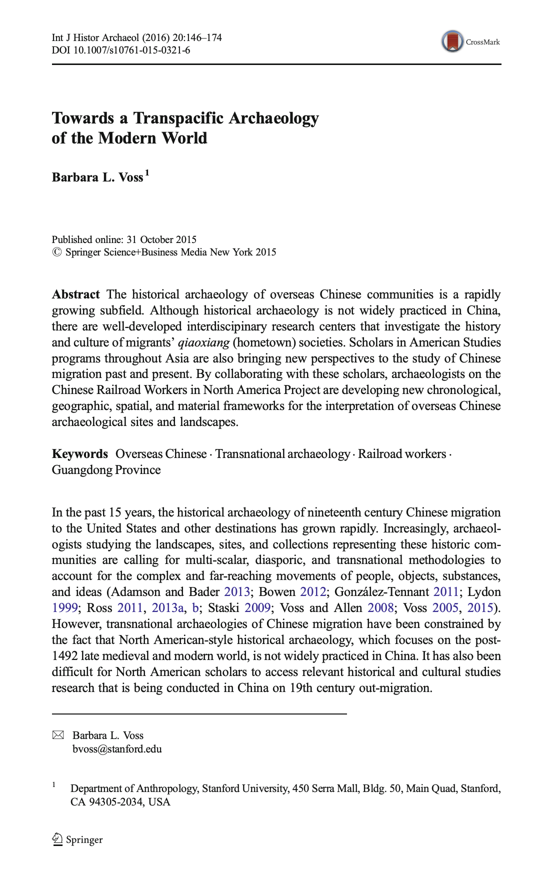 Transpacific Archaeology article cover